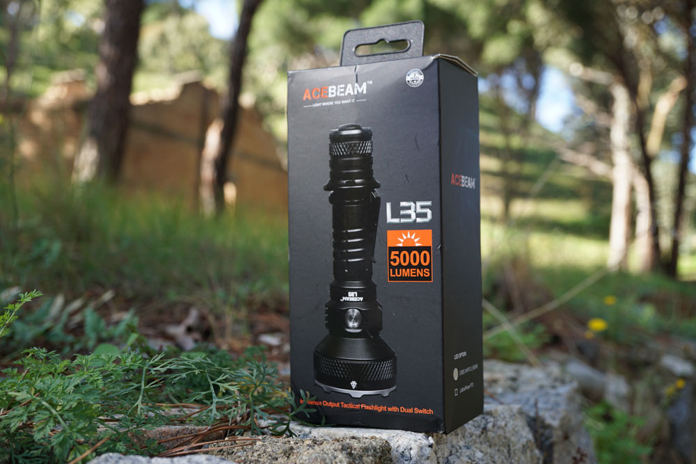 Review] - Acebeam L35 Brightest Tactical Flashlight - 5000lm, 480m